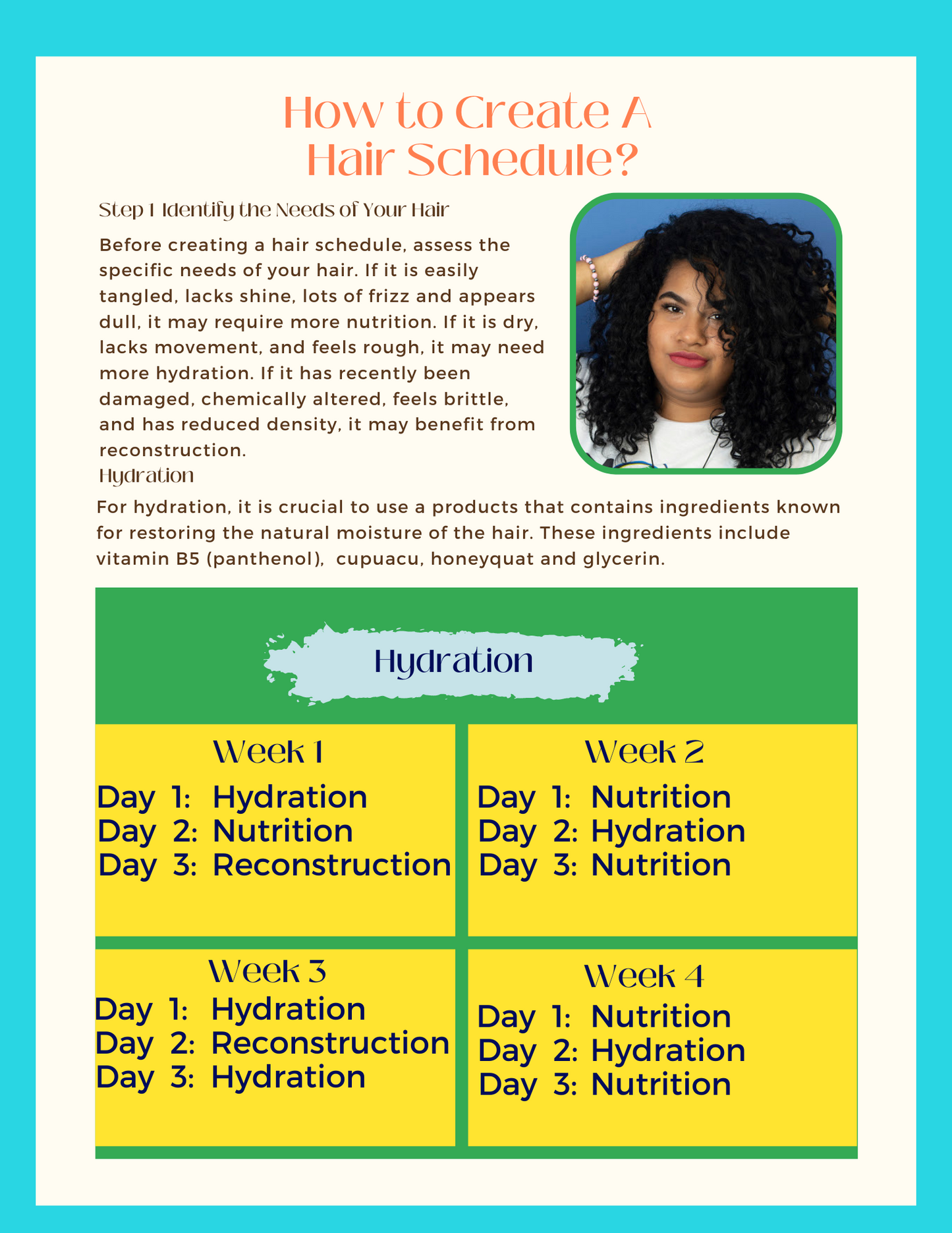 Free Download- Hair Schedule Guide AKA Cronograma Capilar